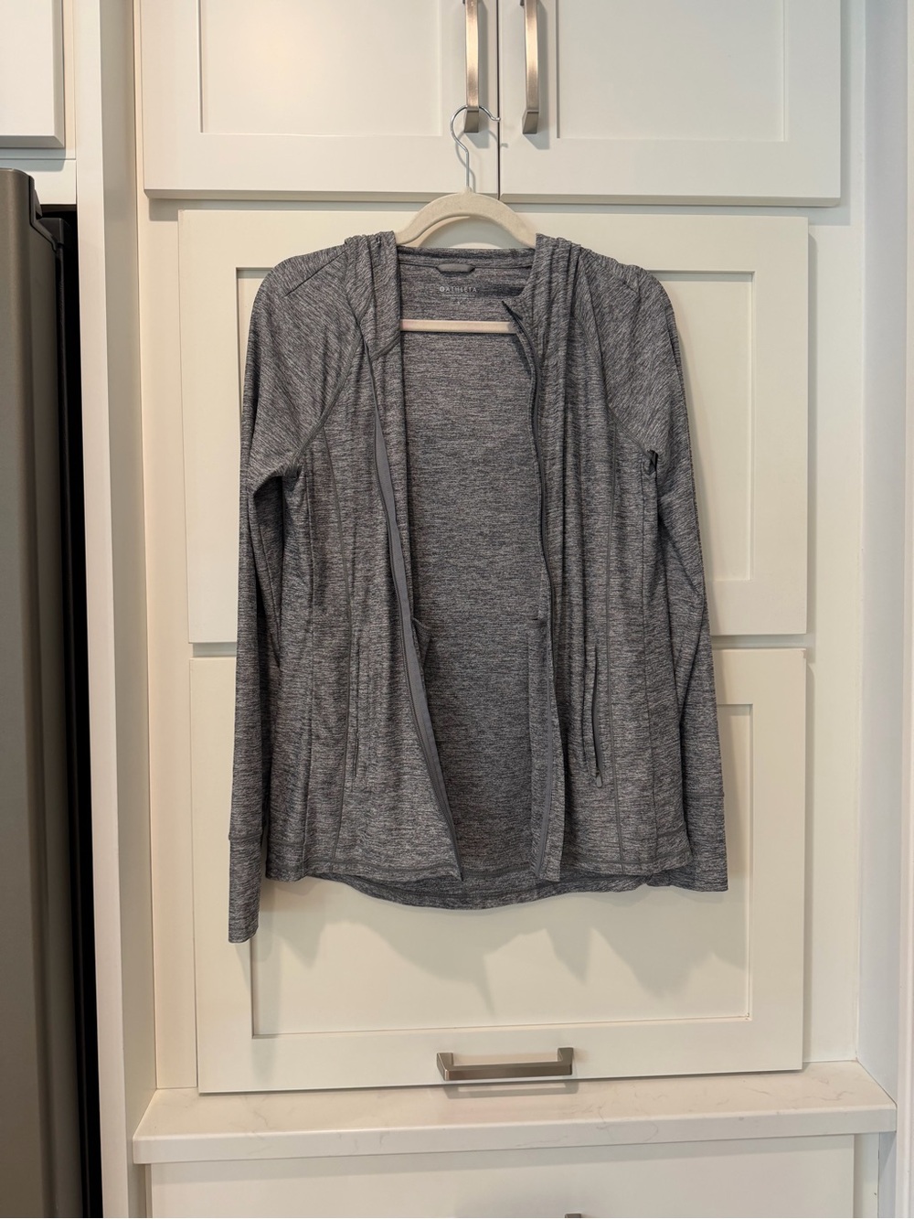 Athleta Heather Gray Zip-Up Jacket